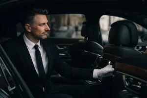 Licensed professional chauffeur providing luxury private transfer service in Portugal